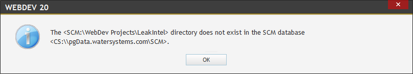 SCM Bug – Directory Does not exist in SCM&nbsp;Database